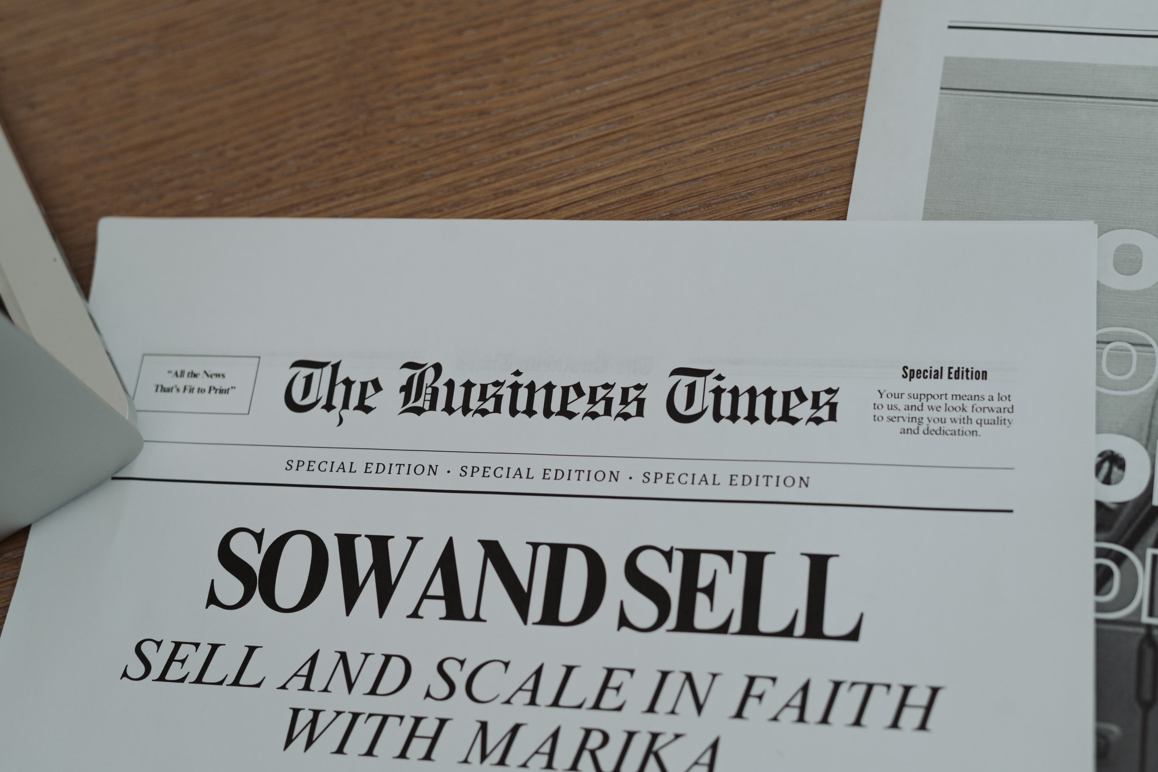 The Business Times Feature - Sow and Sell